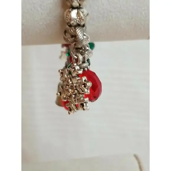 Bracelet Bundle Christmas Charm/Red & Silver Stretch/NWT Charming Charlie READ - Picture 5 of 7